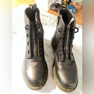 Dr. Martens Women's 1460 Pascal FRNT Zip Nappa Mid Calf Boot